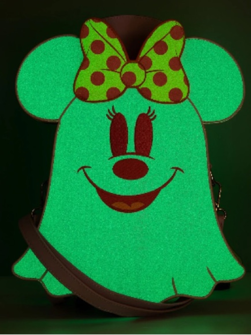 Loungefly Pink Minnie Mouse Backpack Glow in the Dark - Picture 2 of 9
